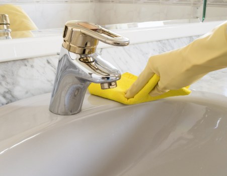 Eco-friendly cleaning products being used